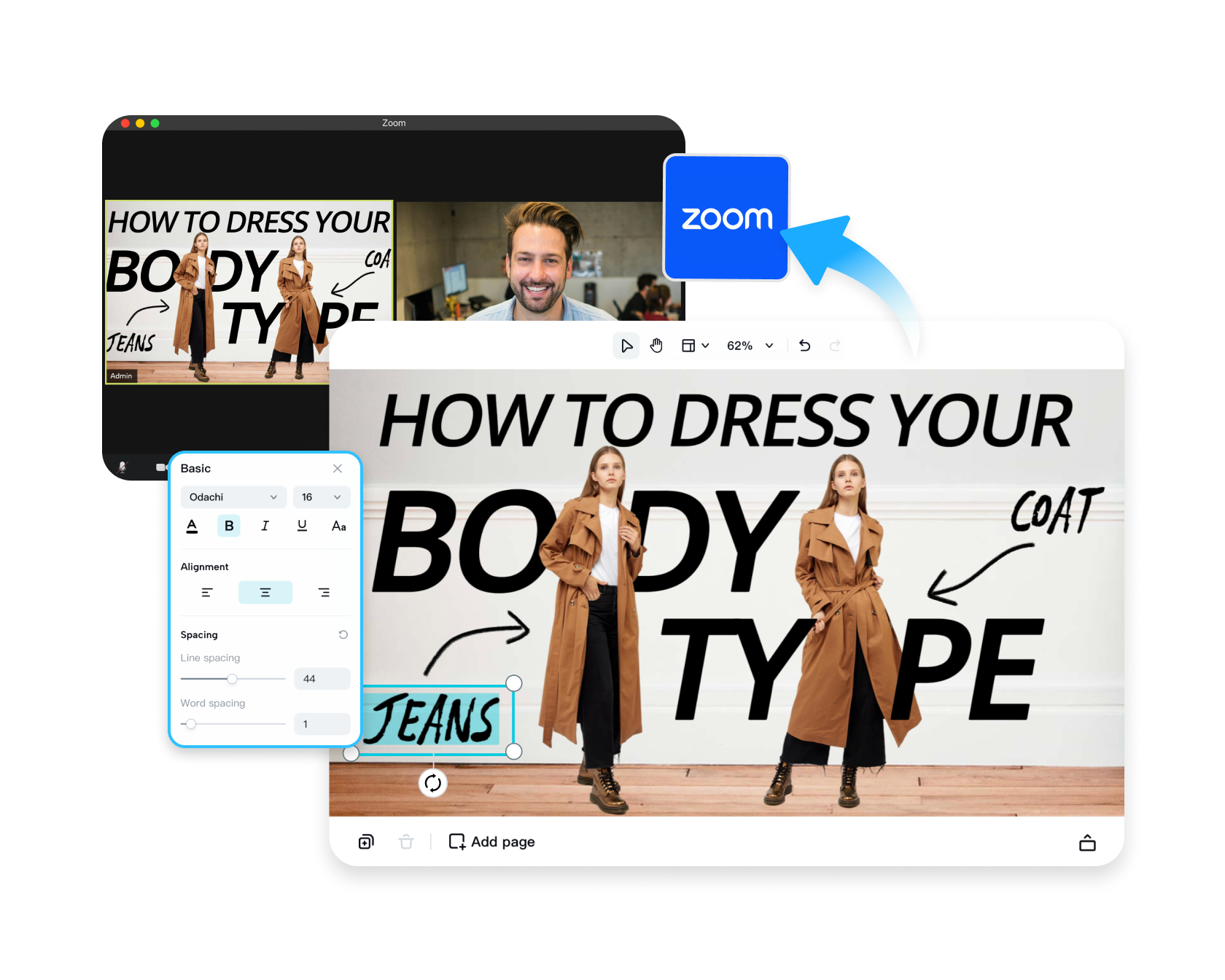 רקע מותאם אישית ל-Zoom